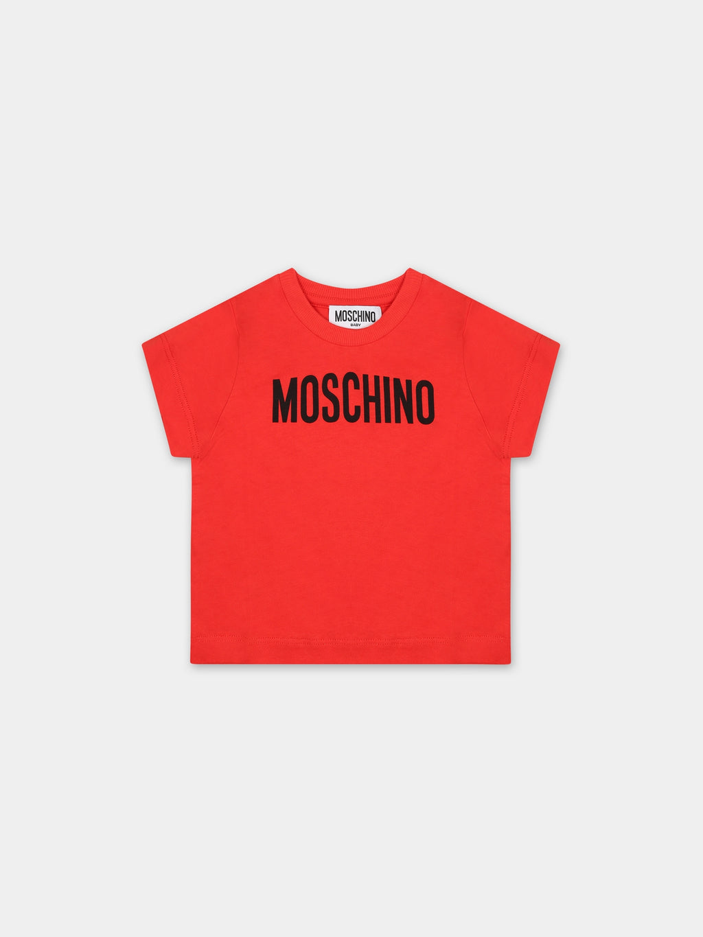 T-shirt rossa per neonati con logo